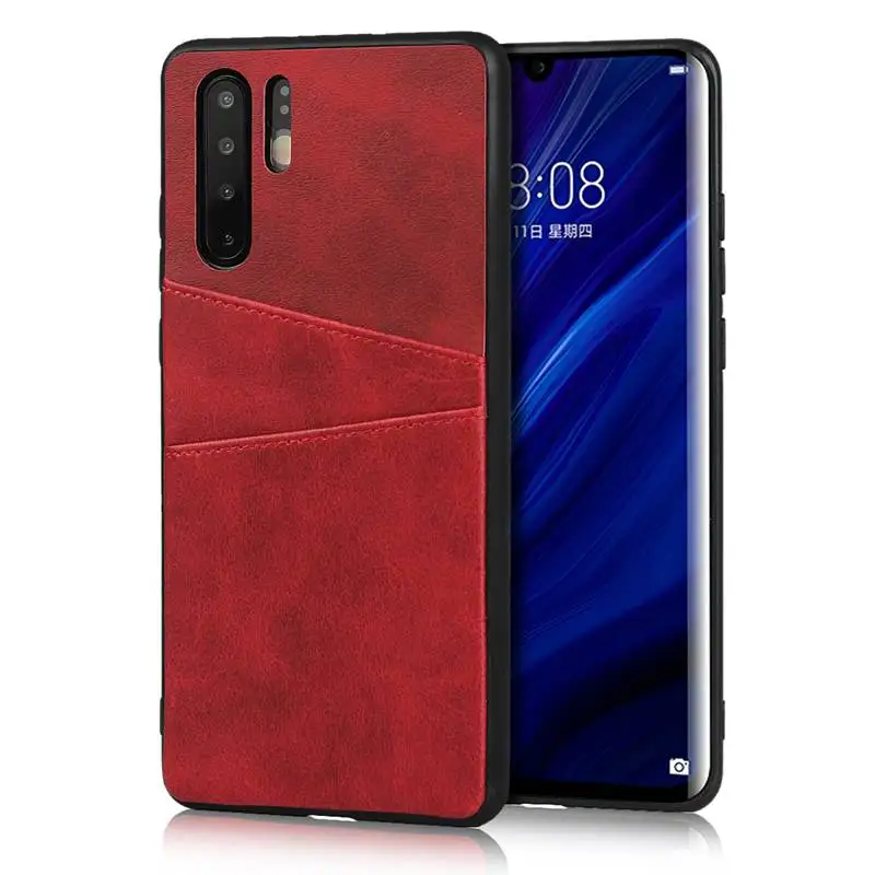 Чехол из искусственной кожи для Huawei P30 Pro Lite P30Pro P30lite Nova 4e 2 слота карт чехлы