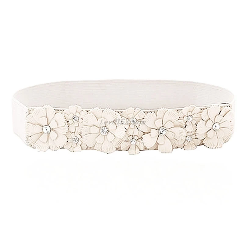 Женское эластичное платье-стрейч из синтетической кожи с цветком розы |