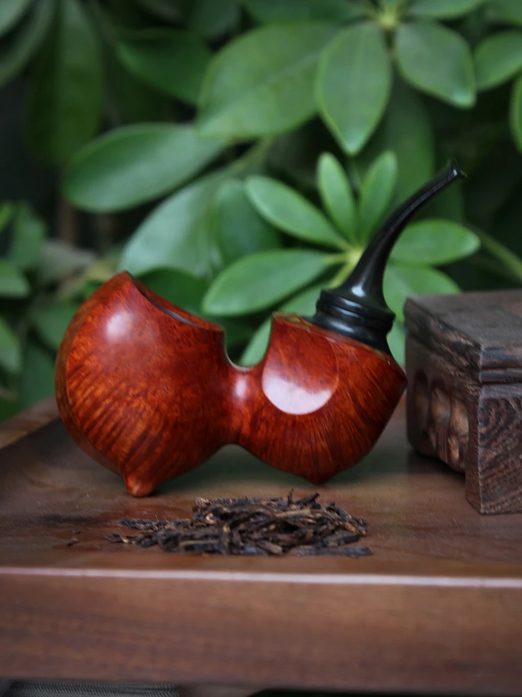 Ручная работа briar труба гладкая готовая деревянная трубка для курения табака #