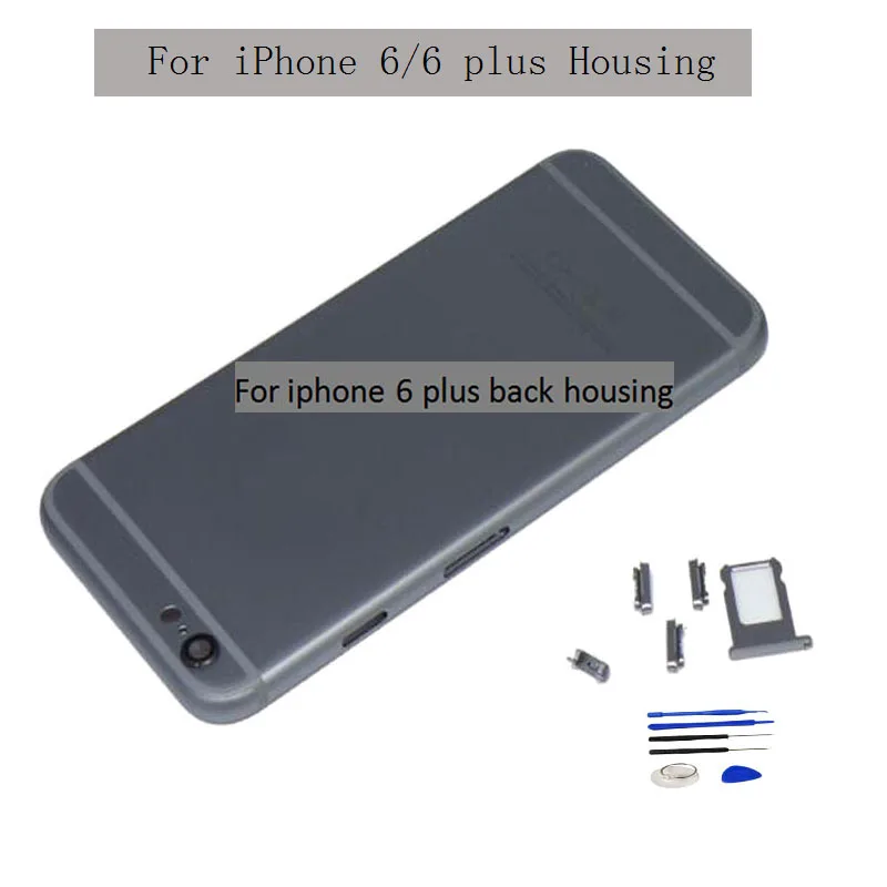 6 plus grey Для iphone 6 полный корпус крышка батареи задняя дверь задний корпус средняя рамка Шасси в сборе с гибким кабелем для iphone 6 plus - Цвет: 6 plus grey