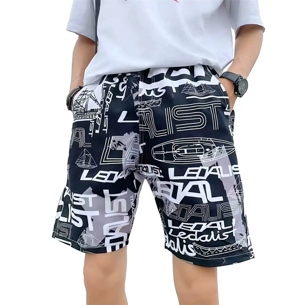 

Men and Women Board Shorts Printed Beach Trunks Loose Drawstring Casual Shorts Quick Dry Shorts Summer Casual shorts with Pocket