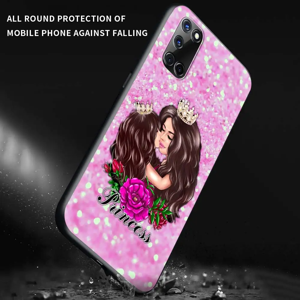 

Baby Mom Girl Silicone Case for OPPO Find X2 F11 Pro Lite Reno3 Reno4 Pro A52 A53 A55 A93 A9 2020 5G TPU Phone Shell
