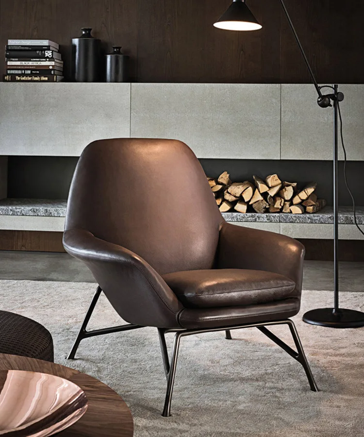 Скандинавский Одноместный стул современный для спальни балкона креативный