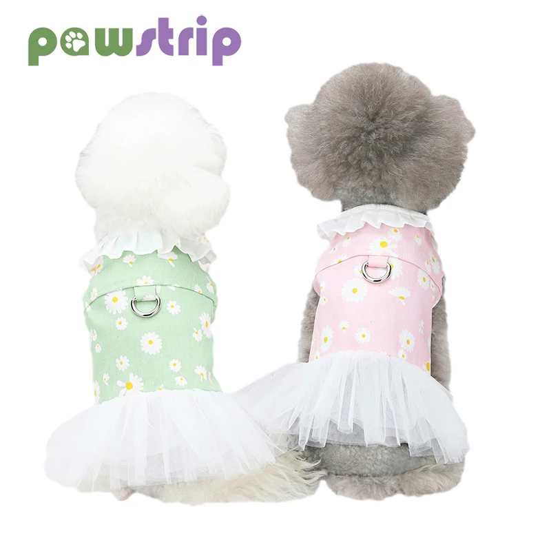 

Summer Dog Princess Dress with Traction Buckle Small Dogs Jean Dress Chihuahua Teddy Pet Dog Clothing Puppy Costume Ropa Para