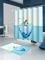 animal plain shower curtain modern waterproof white bathroom shower curtains decor blue rideau de douche bathroom decor bw50yl