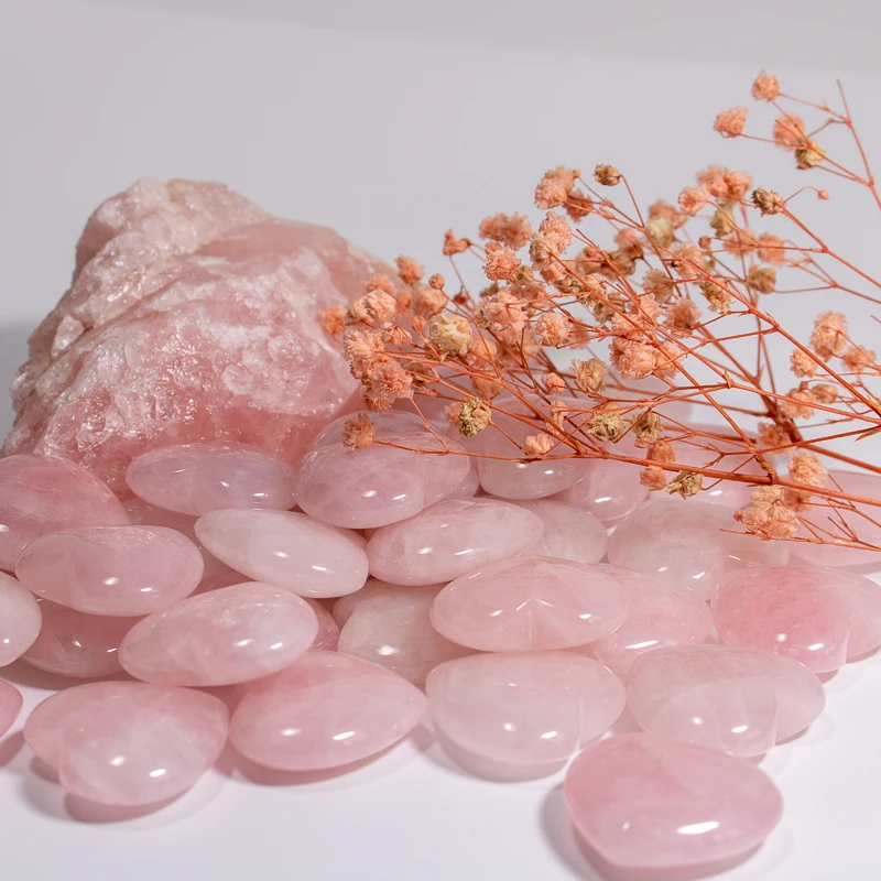 1 шт. натуральный розовый кристалл кварца драгоценного 30 мм Сердечная чакра