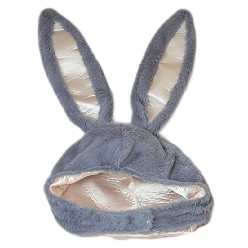 

Bunny Ears Short Plush Hat Funny Rabbit Animal Stuffed Toy Cosplay Headgear Cap