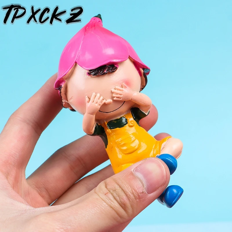

3pcs Cartoon Dolls Resin Ornament Figurines DIY Miniature Fairy House Decoration Terrarium Doll 3 Styles