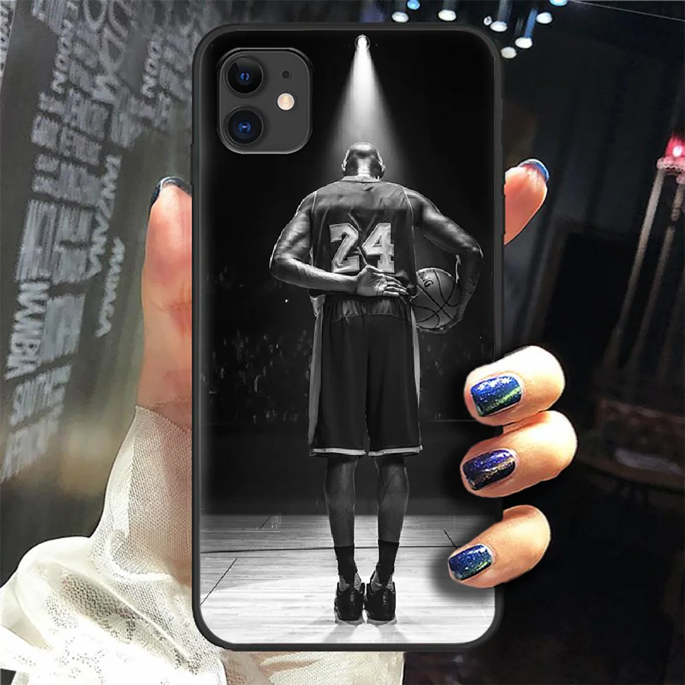 

Basketball Kobe Black Mamba Phone Case Cover Hull For iphone 5 5s se 2 6 6s 7 8 12 mini plus X XS XR 11 PRO MAX black back
