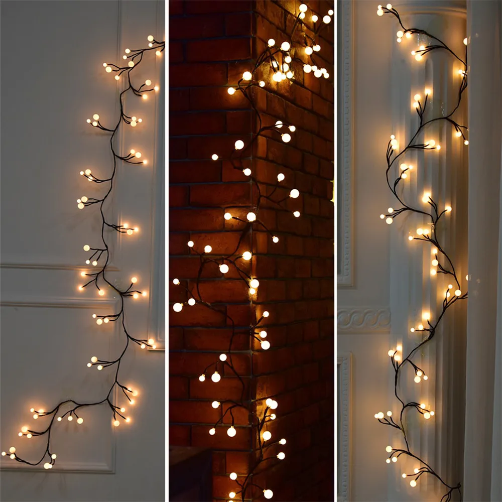

72 Bulbs 8 Modes Plug in Decorative Starry Fairy Lights for Bedroom Christmas Window Garden Wedding Birthday Party Warm White CD