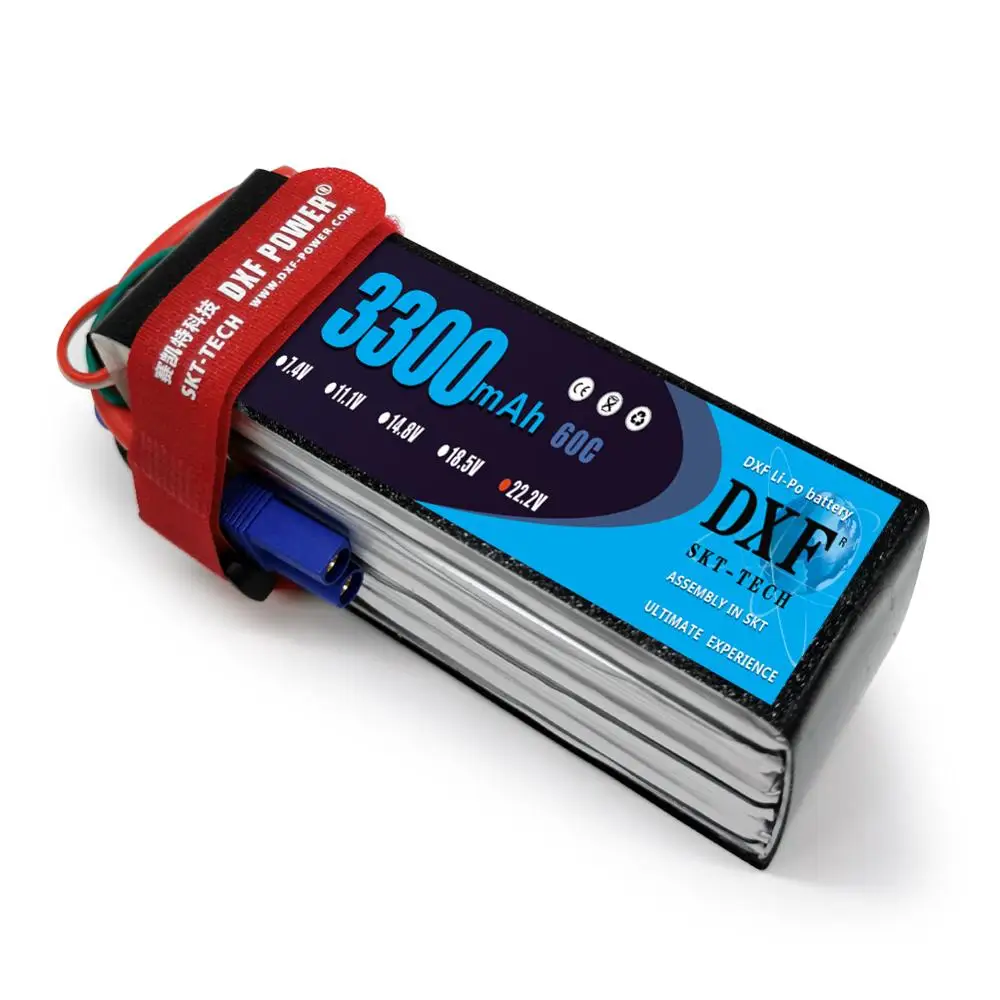 Батарея DXF Lipo 22 2 V 3300mAh 6s 60C MAX120C батарея для радиоуправляемого FPV автомобиля Trex500