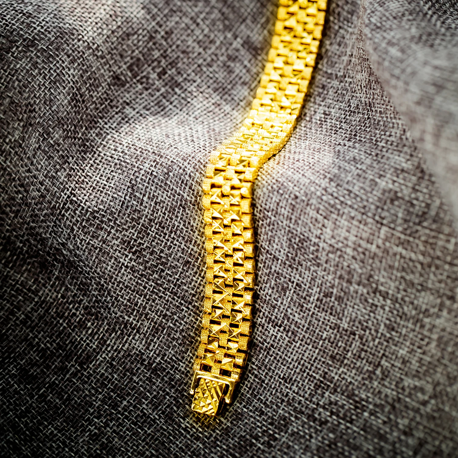 

OPK Punk Gold Braid Bracelet Chunky Chain Biker Hippie Music Party Rock Jewelry Drop Shipping 45mm Wide Bracelet For Men KS994