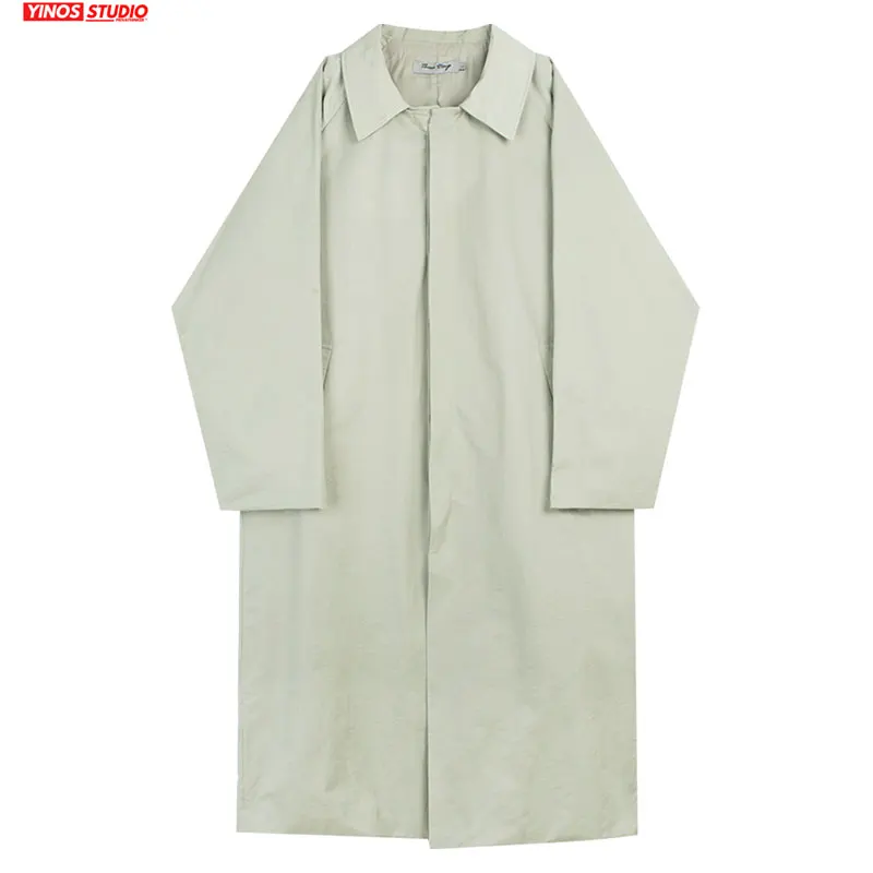 Прямая поставка Мужская однотонная ветровка с лацканами и длинным рукавом