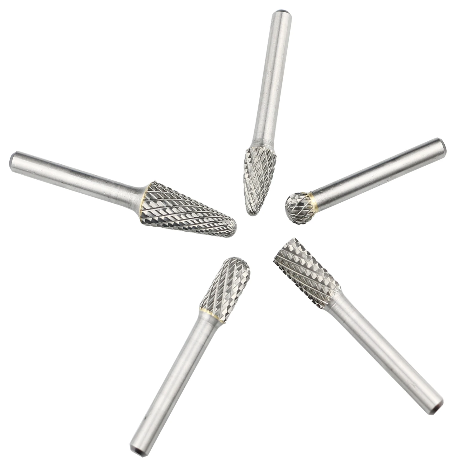 Набор насадок из карбида вольфрама с хвостовиком 1/4 дюйма (6 35 мм) 5 шт. |