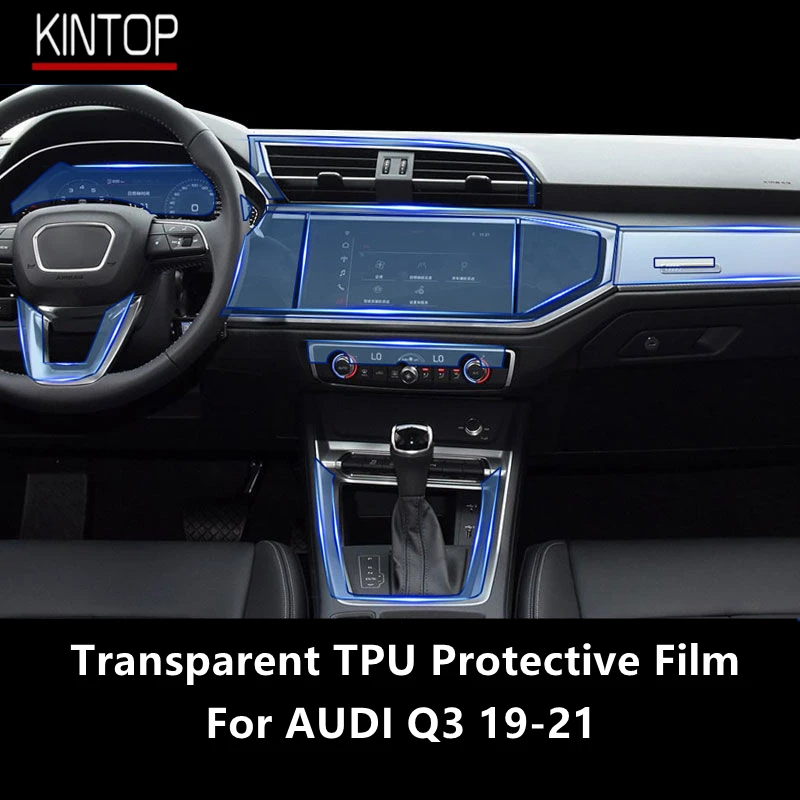 For AUDI Q3 19-21 Car Interior Center Console Transparent TPU Protective Film Anti-scratch Repair Film Accessories Refit