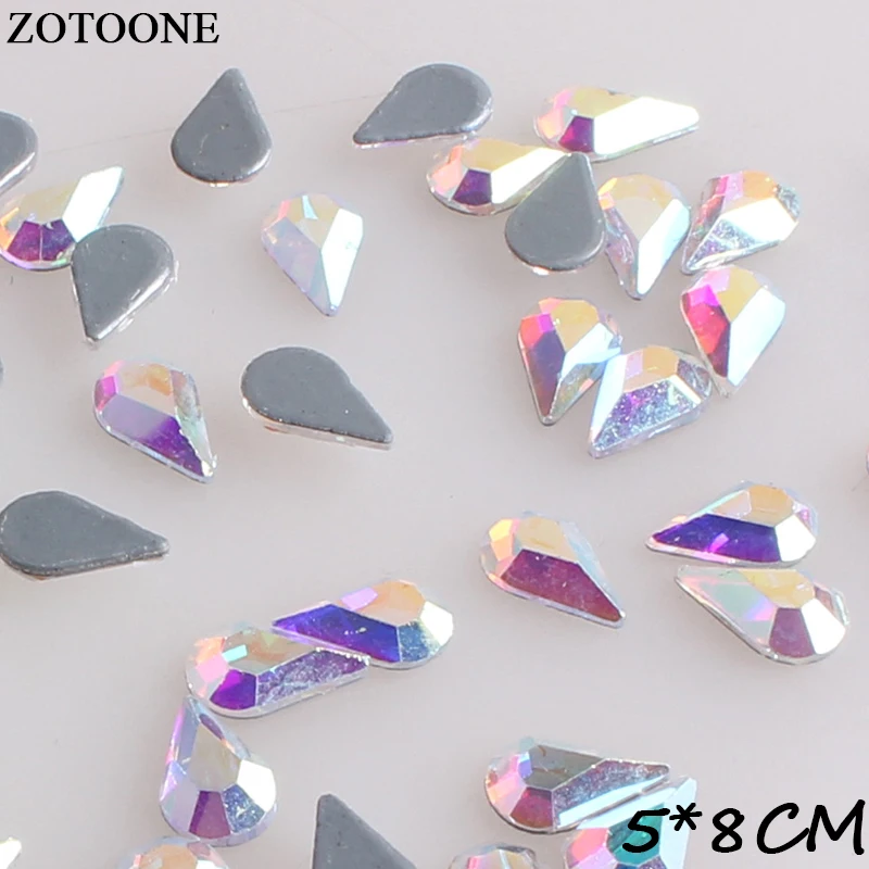 ZOTOONE/высококачественные блестящие стразы на плоской подошве с кристаллами