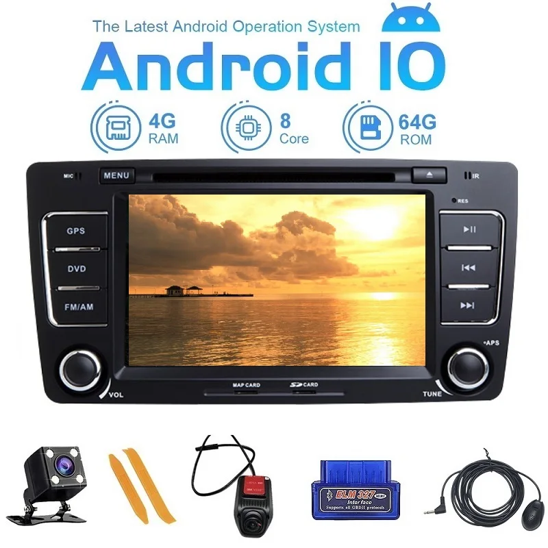 Автомагнитола ZLTOOPAI мультимедийный плеер 2 Din на Android 10 с GPS IPS DSP для Skoda Octavia Yeti |