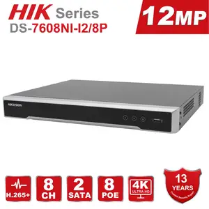 Сетевой видеорегистратор Hikvision, Встроенный сетевой видеорегистратор 4K, 12 Мп, 8 каналов, H.265 + DS-7608NI-I28 P, 8 портов PoE, Plug  Play, 4K