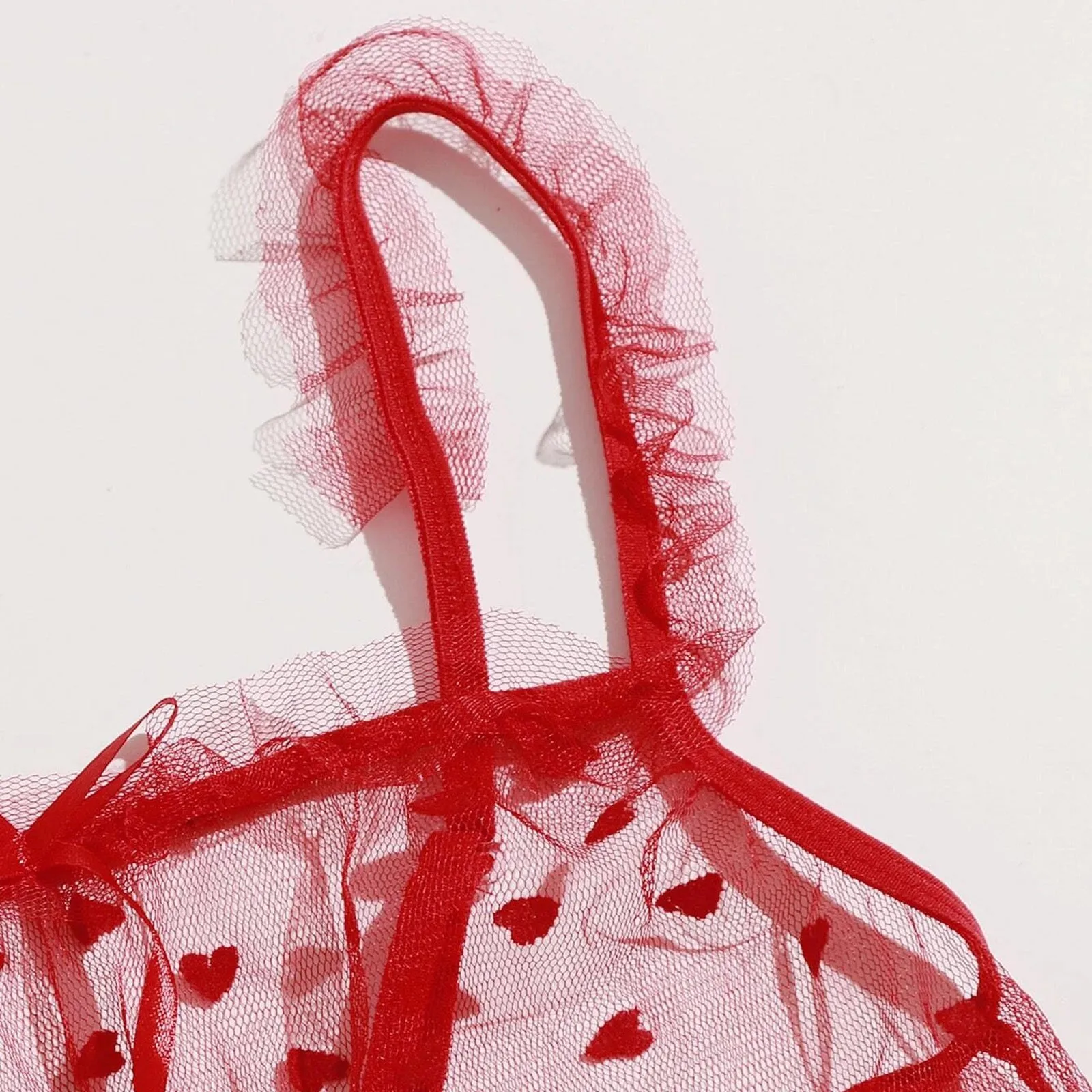 Женский комплект нижнего белья с вышивкой Love Heart экзотическое нижнее белье