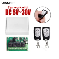 qiachip 433mhz receiver wireless remote control switch motor controller dc 6v 12v 24v 30v 4 gangs relay module transmitter diy