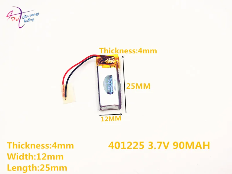 SD 041225 401225 маленькая емкость литий-полимерный 3 7 v 90mah полимерный литиевый