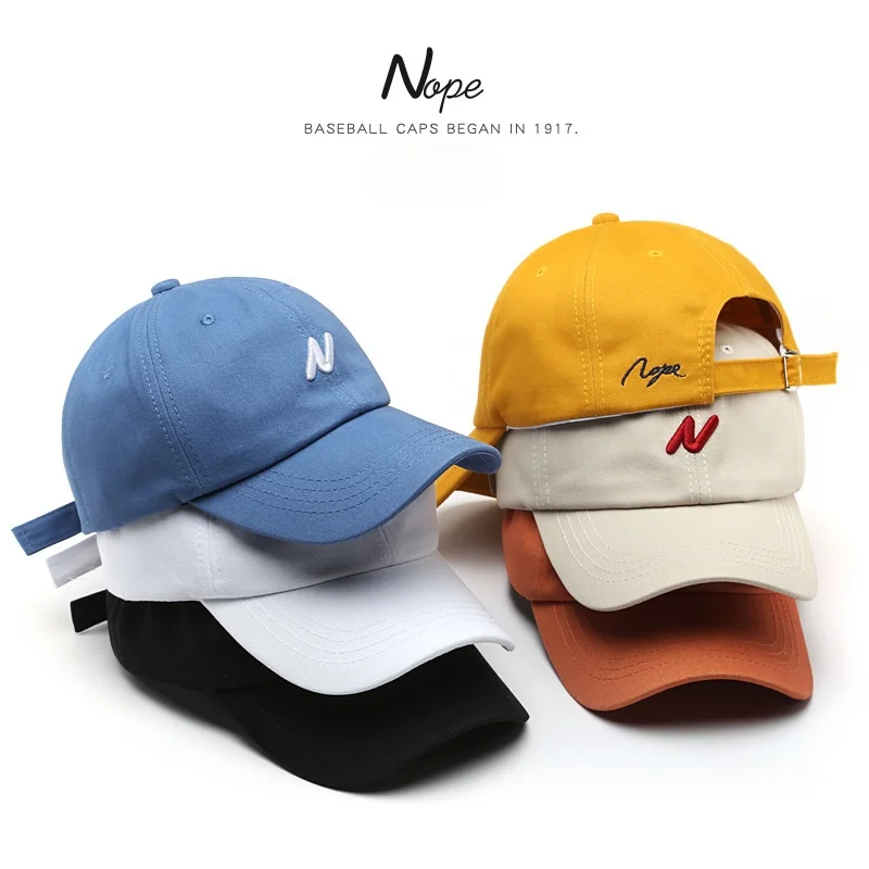 

Nope Baseball Caps for Women and Men Fashion Embroidery Solid Color Summer Visors Cap Female Hip Hop Cotton Snapback Hat Cap