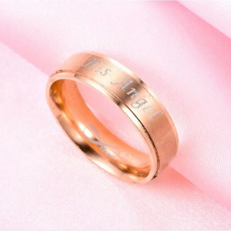 Романтическое кольцо для влюбленных из нержавеющей стали женское мужское ее
