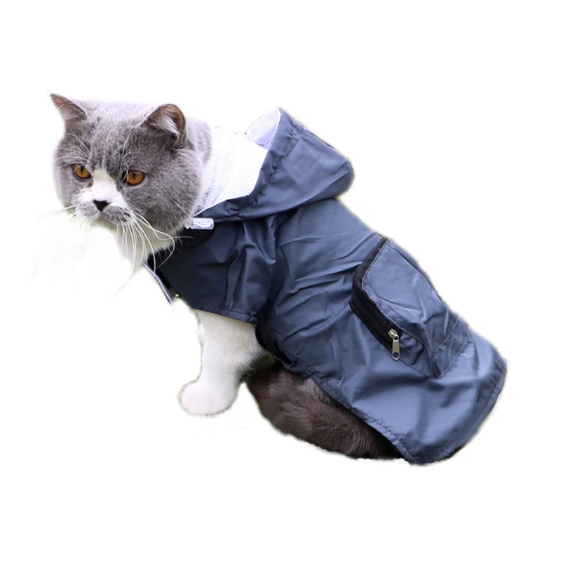 

Дождевик для домашних животных Kitty с задним карманом тонкая накидка одежда из полиэстера высококачественная ткань тонкая работа здоровье и...