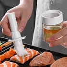 Портативная силиконовая бутылка для масла с щеткой, технические кисти, жидкое масло, кондитерские изделия для кухни, выпечки, барбекю, инструмент для измерения температуры