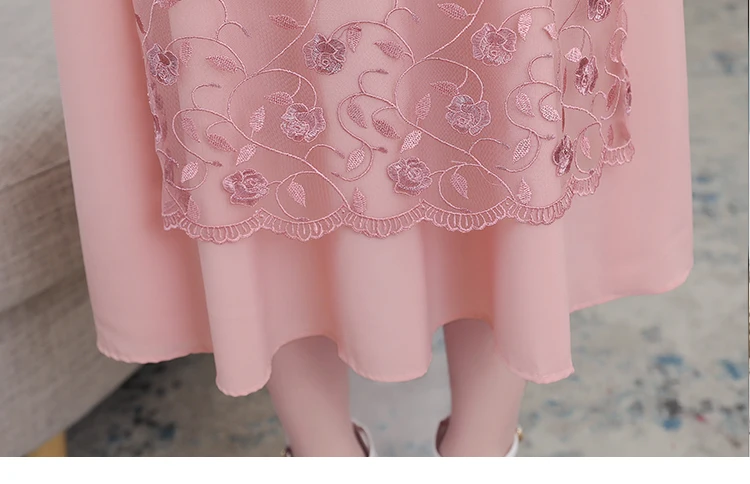 

2021 pink lace embroidery handmade fashion Vietnam aodai qipao dress