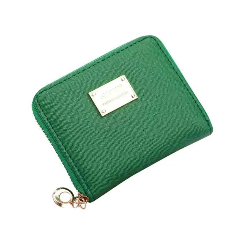 

Maison Fabre Leather Wallet Women Small Card Holder Zip Coin Purse Clutch Leather Handbag Women