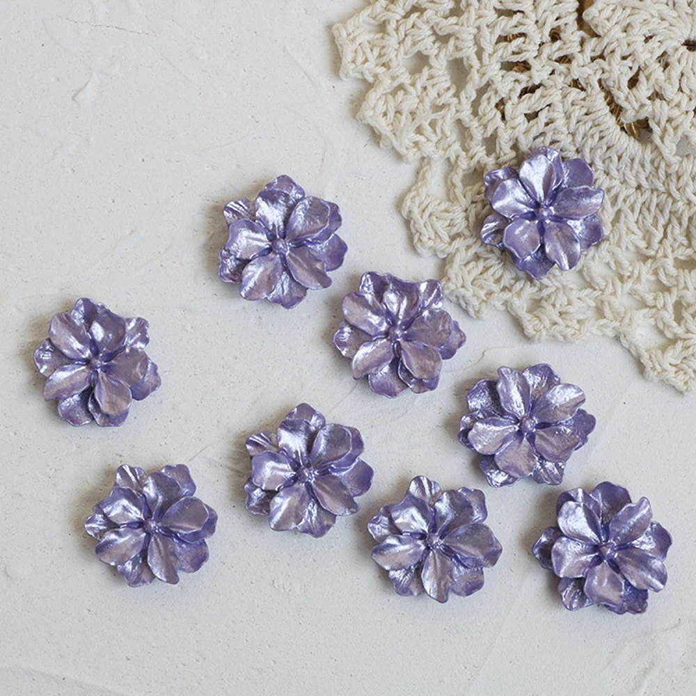 10 шт. фиолетовые висячие серьги с виноградным цветком для самостоятельного