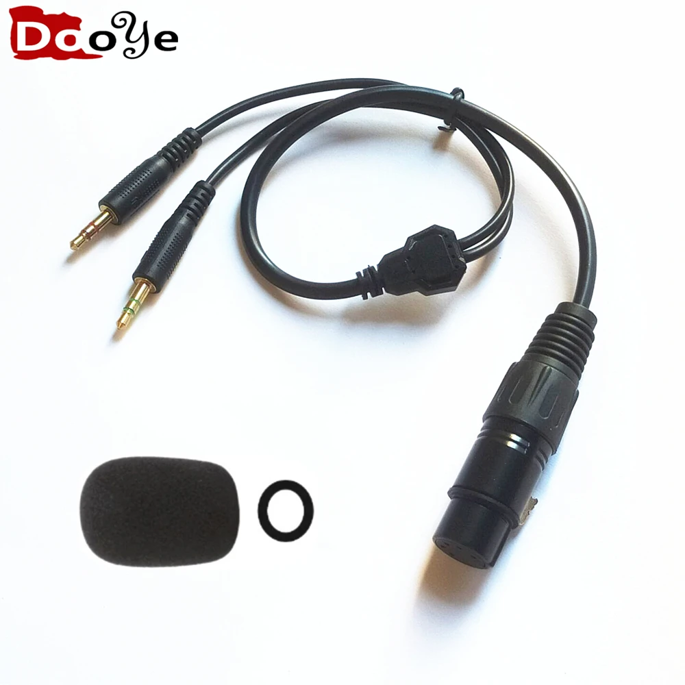 For Airbus XLR 5 Pin To Computer double 3.5mm plug，  Headset Adapter Cable Aviation Headphone Cable earphone accessories