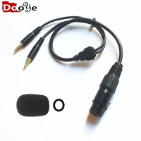 for airbus xlr 5 pin to computer double 3 5mm plug%ef%bc%8c headset adapter cable aviation headphone cable earphone accessories