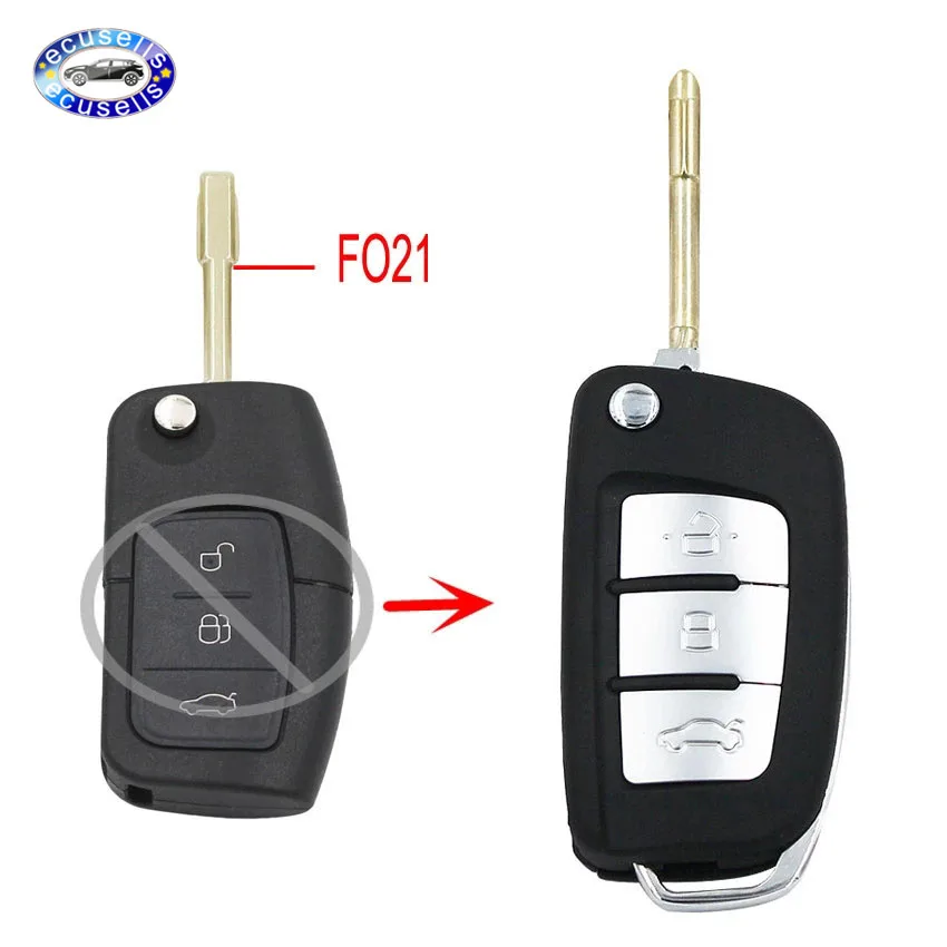 3-кнопочный модифицированный складной чехол для ключа дистанционного управления