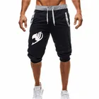 Шорты мужские до середины икры, повседневные джоггеры с принтом Феи хвоста для фитнеса и бодибилдинга, спортивные короткие штаны для воркаута, спортивная одежда