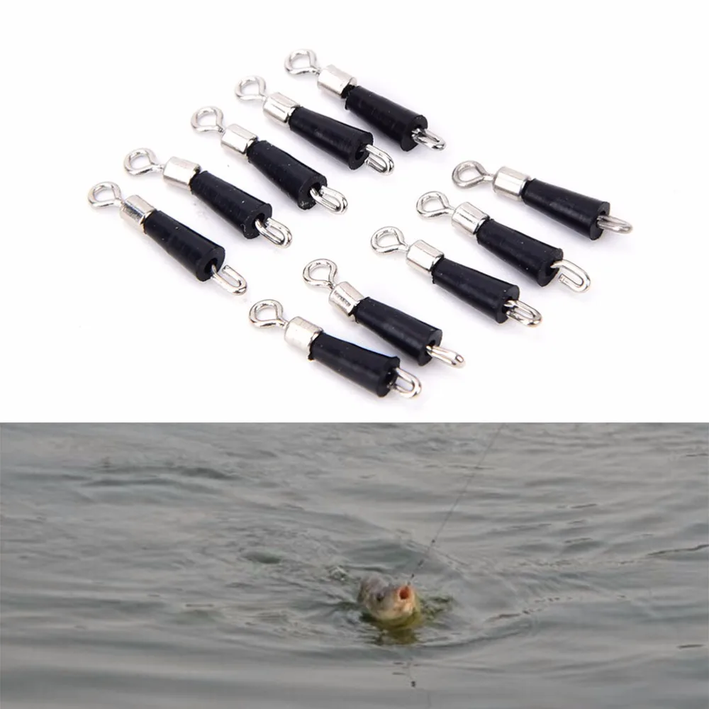 

50Pcs/Pack Ball Bearing Swivel Solid Rings Fishing Connector quick fast link Connector