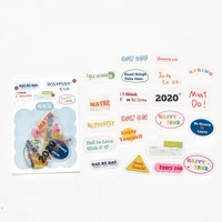 40 pieces pack english short sentence water cups book decorative stickers hand accounted