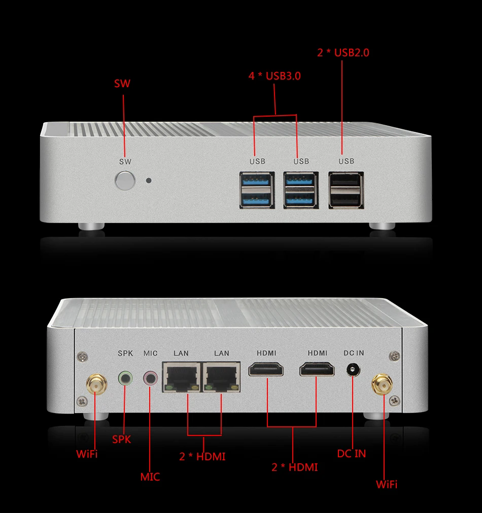 Самый дешевый мини ПК Windows 10 pro без вентилятора Barebone Intel N3150 четырехъядерный макс. 2