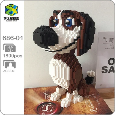 Ozzy Строительная звезда Beagle Hound Шнауцер такса овчарка Собака Животное 3D модель животного Алмаз Мини Строительные маленькие блоки игрушка без коробки - Цвет: Ozzy