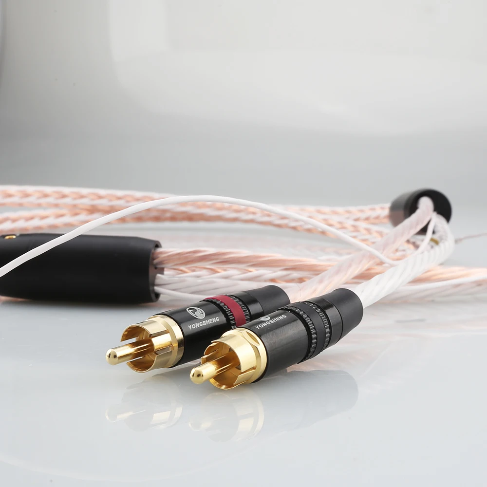 8TC 7N OCC телефонный кабель однокристальный медный 2RCA до заземляющий U-образный