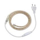 Светодиодные ленты SMD 5050 AC220V Водонепроницаемый гибкий светильник в виде ленты 220V лампы открытый строка 60ledsM для Рождественский праздник