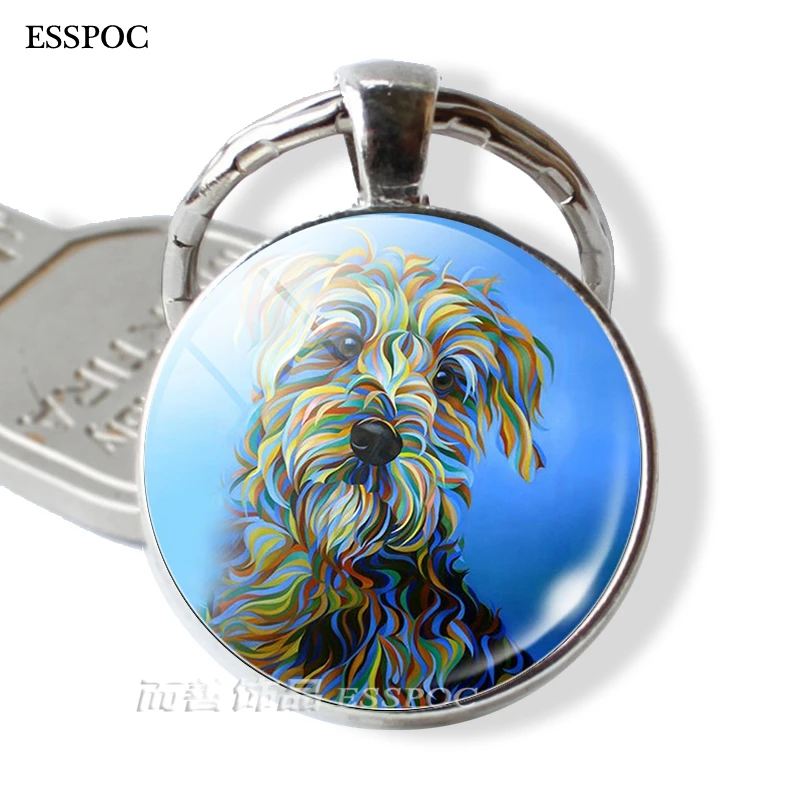 as show Keep Calm and Love Dog стеклянный кабошон для кулона брелок Кольца Брелоки бульдог хаски, Такса подарок для любимой собаки - Цвет: as show