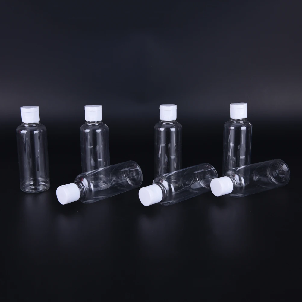 2 шт 100 мл пластиковая пустая прозрачная бутылочка с откидной крышкой пустые