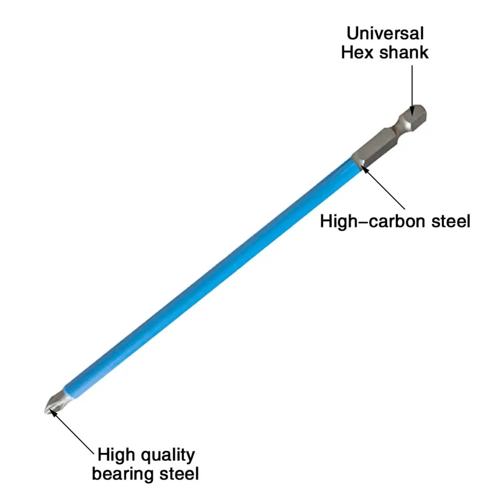 

10pcs 1/4" Hex Anti-slip Magnetic PH2 Screwdriver Power Bits 6.35mm Screwdrivers Bits 50/70/90/127/150mm