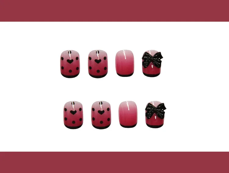 24 шт. красные 3D Искусственные ногти | Красота и здоровье