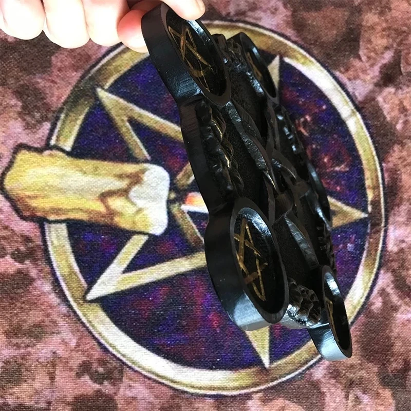 

Newest Pentagram Candle Holder Altar Ceremony Decoration Cup Candle Holder Tea Candle Holder Around Tarot Cards Game