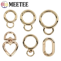 510pcs spring openable o ring buckles keyring leather belt strap buckle dog chain webbing snap clasp hooks diy accessories