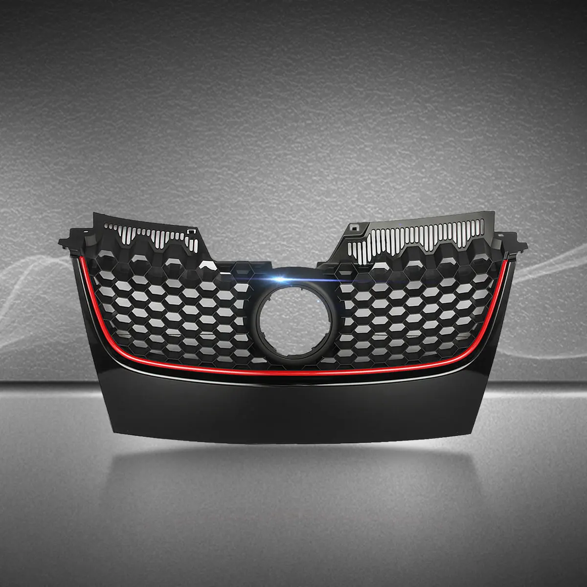 Автомобильная красная полоса передняя Центральная решетка гриль бампер черный с