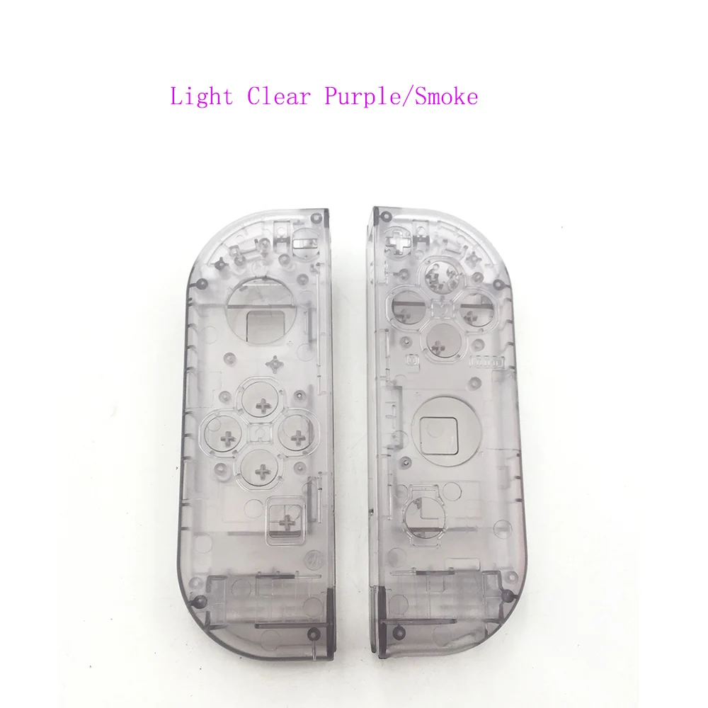 LightClearPurple Прозрачный пользовательский пластиковый корпус замена оболочки чехол и средняя рамка для nintendo Switch контроллер Joy-con - Цвет: LightClearPurple